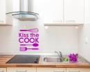 Kiss the Cook Quotes Wall Decal Family Quotes Vinyl Art Stickers
